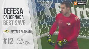 Mateus pasinato shots an average of 0 goals per game in club competitions. Defesa Da Jornada Liga 20 21 12 Mateus Pasinato Moreirense Youtube