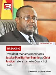 Get to know Ghana's New Acting Chief Justice, Justice Paul Baffoe-Bonnie.  #GhanaToday