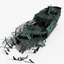 Shipwreck 03 By Qqpt2084 It Was Created With 3ds Max 2010 And The File Formats Include An Fbx And An Obj Previews Were R Shipwreck 3d Model Water Aesthetic