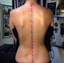 My Latest Tattoo Now I Have A Pretty Awesome Spine Tattoo Spine Script Spinetattooquotes Spine Tattoos Stylist Tattoos Flower Wrist Tattoos