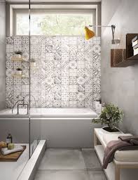 1001 Idees Pour Adopter Une Credence Salle De Bain Esthetique Et Fonctionnelle Credence Salle De Bain Idee Salle De Bain Imitation Carreaux De Ciment