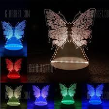 Buy Butterfly Night Light 3d Led Table Desk Lamp In Stock Ships Today