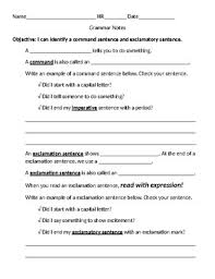 A declarative sentence simply makes a statement or expresses an opinion. Imperative And Exclamatory Sentences By Adrienne Edwards Tpt