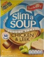 Calories per serving of homemade chicken & noodles 144 calories of egg noodles, enriched, (1.33 oz) 94 calories of chicken breast (cooked), no skin, roasted, (0.33 breast, bone and skin removed) 50 calories of kaskey's condensed cream of mushroom soup, (0.25 cup) Diets And Calories Varieties Of Batchelors Slim A Soup