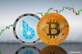 Bitcoin Btc And Bitshares Bts Coins On The Background Of