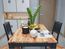 1 1/2 thick, available in 5 standard finishes. Swoppmokk 5 Piece Dining Table Set With Butcher Block Wood Top 1 Table 4 Chairs Black