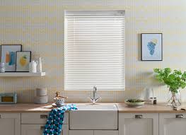 Woven wood blinds are a great choice if you want your kitchen windows to pop out and be the star of the room. Kitchen Blind Ideas Web Blinds
