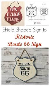 Kmart Lake Sign Makeover With Old Sign Stencils Sign Stencils Lake Signs Old Signs