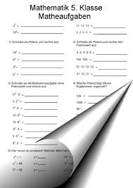 Mathe Klasse 5 Grundrechenarten