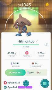 When You Hatch A Tyrogue With An Hp As Its Best Attribute You Get A Hitmontop When It Is Evolved Pokemon Shiny Pokemon Pokemon Go