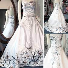 Elegant White Camo Wedding Dress With Beading Camo Wedding Dresses Camouflage Wedding Dresses White Camo Wedding Dress