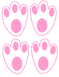 These rabbit paw prints can be used in more than one way. Pin On Holiday Crafts