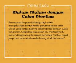 Semua menginginkan hal yang terbaik dalam hidup , khususnya kali ini adalah hubungan antara menantu dengan mertua yang terkadang tidak cocok dalam hal apapun. Cerita Lucu Gokil Abis Makan Malam Dengan Calon Mertua Yedepe Com