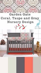 Diy glam nightstand from plastic cart! 110 Coral And Gray Nursery Ideas Grey Nursery Nursery Coral Nursery