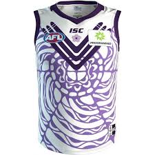Proud wadawurrung woman corrina eccles designed geelong's guernsey which depicts meaningful landmarks across the barwon region. Fremantle Dockers Afl Isc Indigenous Mens Guernsey