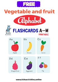 Online flash card web application cramberry creates simple flash cards in an easy to use, clean interface—great for memorizing boring study terms. Free Fruits And Vegetables Alphabet Flashcards Pdf Kids Activities