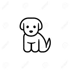 Little Puppy Icon Simple Cute Cartoon Dog Vector Illustration Dog Drawing Simple Dog Vector Cartoon Dog
