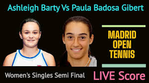 Born 15 november 1997) is a spanish tennis player. Atp Madrid Open Tennis 2021 Live Score Ashleigh Barty Vs Paula Badosa Gibert Women S Semi Final Youtube