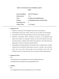 Rpp kelas 5 tema 3 subtema 1 pembelajaran 1 1. Rpp Model Ipa Kelas 5 1