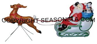Save on seasonal items & more. Santa Sled Sleigh And Reindeer Christmas Decoration S By General Foam Plastics Corp