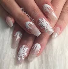 Snow Nails Christmas Winter Manicure White Design Snow Nails Winter Manicure Nail Designs