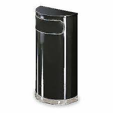 Mesh design allows for air flow. Rubbermaid Commercial Half Round Trash Can 9 Gallon Black Chrome Fgso820plbk For Sale Online Ebay