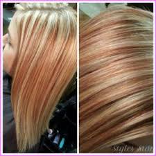 Lowlights are a hair colouring technique that involve dyeing strands of hair darker to add depth and dimension. Red Hair With Blonde Highlights Blonde Hair With Copper Lowlights Blonde Highlights