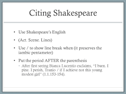 Shakespeare in the works cited list. How To S Wiki 88 How To Quote Shakespeare Lines
