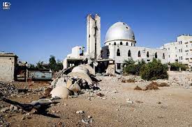 الدمار الناجم عن قصف طيران الروس والأسد للجامع ما تعليقك النشابية الغوطة الشرقية في 26 11 2016 nashabieh eastern gouta on 26 11 2016 taj mahal photo travel