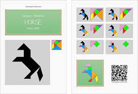 Tangrams are a fun puzzle activity that s perfect for steam classrooms road trip busy bags and educational playtime anywhere. Tangram Horse Printable Tangram Worksheet 23 Providing Teachers And Pupils With Tangram Activities