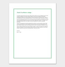 Your honor what are the examples of formal letters? Thank You Note To Judge Sample Message Doc Formats