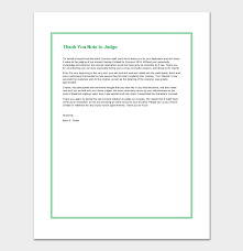 Some sample letters to judge are also attached that will help you to customize your. Thank You Note To Judge Sample Message Doc Formats