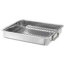 Koncis Roasting Pan With Grill Rack Stainless Steel Ikea Grill Rack Roasting Tins Ikea