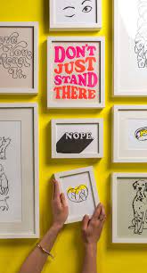 Fun Funky Wall Art By And Here We Are Wallart Walldecor Decor Homedecor Letterpress Happy Happyw Funky Wall Art Gallery Wall Inspiration Wall Painting