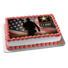 Personalised acrylic army soldier marines & special forces commando birthday cake topper. Us Army Edible Image Sheets Cake Toppers Frosting Sheet Walmart Com Walmart Com