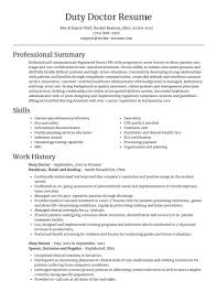 Tips for using a medical resume sample 1. Duty Doctor Resume Online Templates Rocket Resume