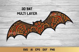 Download 3d Svg Layered Halloween Bat Multi Layer Svg Cut File 899827 Cut Files Design Bundles