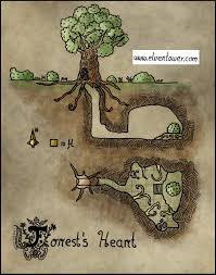 Map 24 Forest S Heart Elven Tower Adventures Fantasy Map Fantasy Map Making Dungeon Maps
