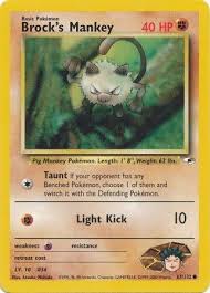 The term is applied descriptively to groups of primates, such as families of new world monkeys and old world monkeys. Brock S Mankey Gym Heroes Unlimited Pokemon Trollandtoad