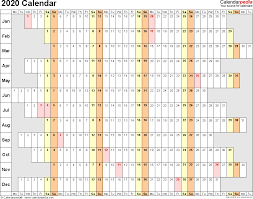 2020 Calendar Pdf 18 Free Printable Calendar Templates