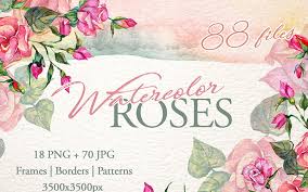 Maybe you would like to learn more about one of these? Meravigliose Rose Rosa Insieme Dell Acquerello Png Illustrazione