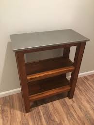 west elm rustic kitchen prep counter