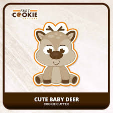 Cute Baby Deer Cookie Cutter Fast Cookie Cutters