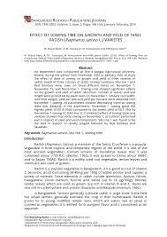 Traducerile vulgare sau colocviale sunt în general marcate cu roșu sau cu portocaliu. Pdf Effect Of Sowing Time On Growth And Yield Of Three Radish Raphanus Sativus L Varieties