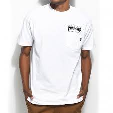 Vans Thrasher Pocket T Shirt White