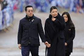 Leicester city owner vichai srivaddhanaprabha's family visit crash site, authorities examine black box. The Family Of Leicester City Owner Vichai Srivaddhanaprabha View The Leicester City Leicester City Football Duchess Of Cambridge