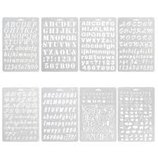 Save 30% off one regular price item with code 30013022. Nouvelife Set Of 8 Number And Letter Stencils Alphabet Painting Flexible And Reusable Capital And Small Letters 1 3 Cm For Scrapbooking Birthday Cards Wall Decoration Buy