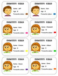 Cartes D Identite En Anglais Carte D Identite Cartes Anglais