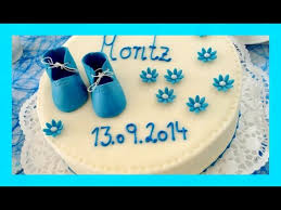 Tauftorte Torte Zur Taufe Babyschuhe Selber Modellieren Fondant Babyschuhe Von Kuchenfee Youtube