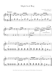 Linus and lucy sheet music is a lovely piano music score. Scott Joplin Maple Leaf Rag Sheet Music For Piano 8notes Com